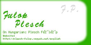 fulop plesch business card
